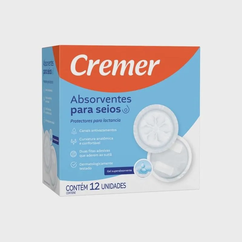 Absorvente em Gel Protetor para Seios 12 Unidades Cremer